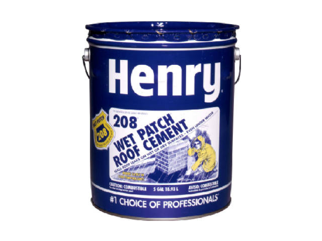 Henry® Company HE208071 Wet Patch® Roof Cement, 5 Gallon