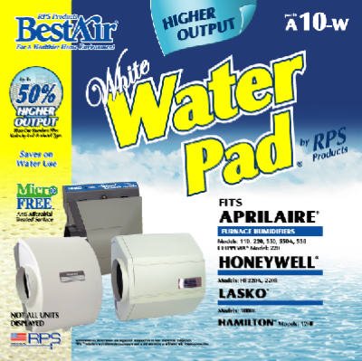 BestAir A10W High Output Furnace Humidifier Paper Wick Water Pad