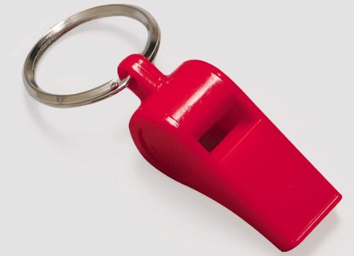 Hy-Ko KC160 Plastic Whistle Key Ring with Split Ring