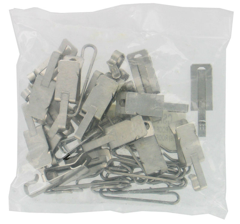 Easy Heat® CSK-12 Roof & Gutter De-Icing Cable Clips & Spacers, Silver, 35-Piece