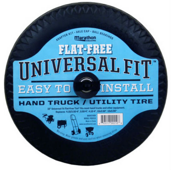 Marathon 00210 Flat Free Universal Fit Hand Truck Tire, 4.10/3.50 - 4"