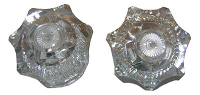 Lasco HC-72 Universal Hot & Cold Plastic Faucet Handles, Clear, Pair