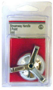 Lasco HC-138 Streamway 3 Point Metal Faucet Handle, Chrome
