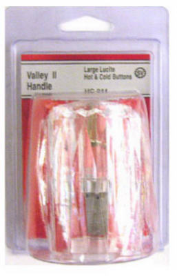 Lasco HC-244 Large Twin Faucet Handle, Clear