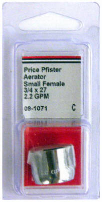Lasco 09-1071 Chrome Plated Brass Faucet Aerator, 3/4" x 27 Female Thread
