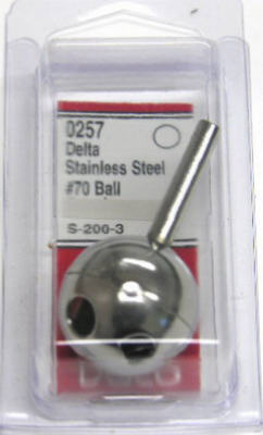 Lasco Delta 0257 Single Lever Handle With Ball, Stainless Steel