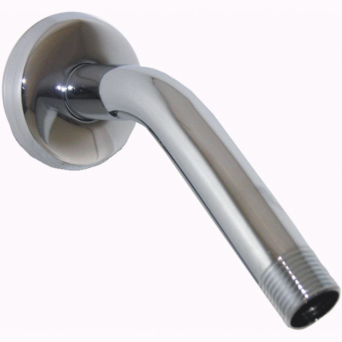 Lasco 08-2453 Shower Arm with Wall Flange, Chrome Plated, 1/2" x 8"