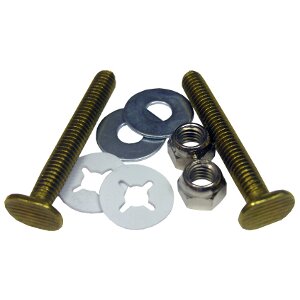 Lasco 04-3645 Toilet Bolt Kit 5/16" x 2-1/4", Brass