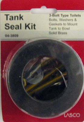 Lasco 04-3809 Norris & Mansfield 3-Bolt Tank To Bowl Kit with Gasket