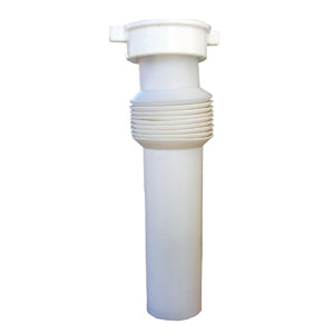 Lasco 03-4317 PVC Kitchen Drain Flexible Extension Tube, White, 1-1/2" x 12"