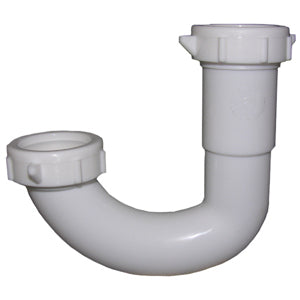 Lasco 03-4223 PVC Lavatory Drain Sink J-Bend, White