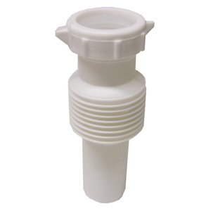 Lasco 03-4319 PVC Slip-Joint Drain Flexible Extension Tube, 1-1/2", White
