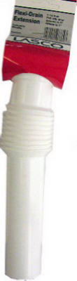 Lasco 03-4319 PVC Slip-Joint Drain Flexible Extension Tube, 1-1/2", White