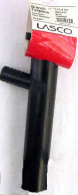 Lasco 03-4329 Branch Tailpiece with 7/8" Outlet , 1-1/2" x 8", Black