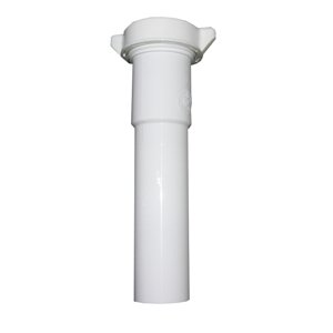 Lasco 03-4345 PVC Lavatory Drain Slip Joint Extension, White, 1-1/4" x 12"