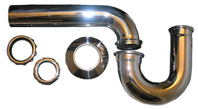 Lasco 03-3503 Brass 22-Gauge Reducing P-Trap, Chrome Plated, 1-1/2" x 1-1/4"