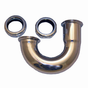 Lasco 03-3517 Lavatory Drain J-Bend 1-1/4", Brass