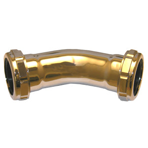 Lasco 03-3861 Slip Joint Both Ends 45-Degree Elbow 1-1/4", Brass