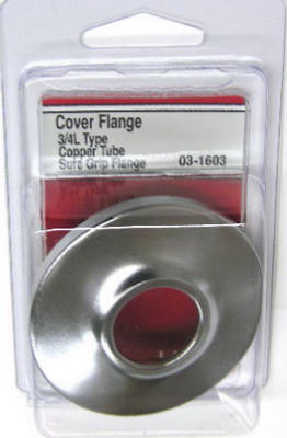Lasco 03-1603 Sure Grip Cover Flange 3/4", Bright Chrome