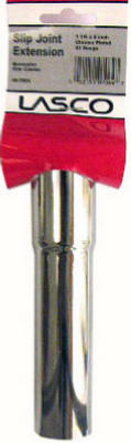 Lasco 03-2561 Slip Joint Extension Tube with Nut & Washer, Chrome, 1-1/4" x 6"