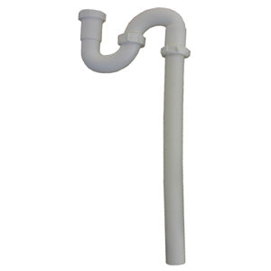 Lasco 03-4335 PVC Slip-Joint Lavatory/Kitchen Floor Drain S-Trap 1-1/2", White