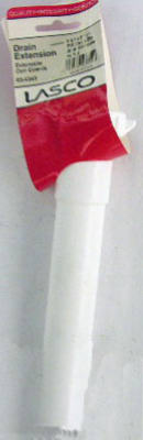 Lasco 03-4343 PVC Slip Joint Lavatory Drain Extension, White, 1-1/4" x 8"