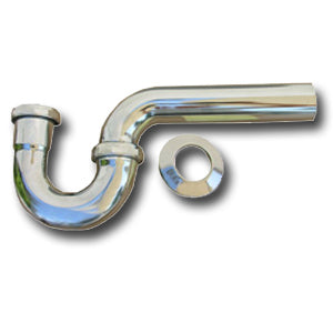 Lasco 03-3505 Chrome Plated Brass Lavatory Drain P-Trap, 1-1/4"