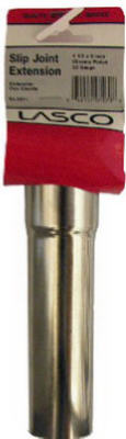 Lasco 03-2571 Chrome Plated Brass Slip-Joint Extension Tube, 1-1/2" x 6"
