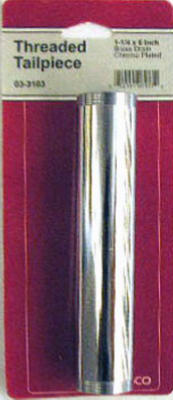 Lasco 03-3103 Threaded Drain Tailpiece, 1-1/4" x 6", Chrome Plated Brass