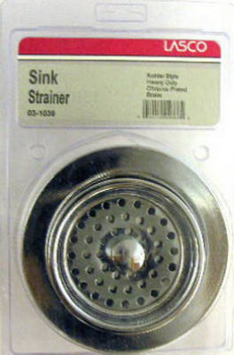 Lasco 03-1039 Kohler Heavy Duty Kitchen Sink Strainer, Chrome Plated Brass