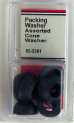 Lasco 02-2361 Cone Shape Packing Washer Assortment, 6-Pack