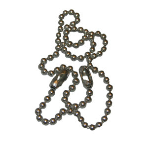 Lasco 02-3453 Bead Chain with Ring & Coupling for Sink Stoppers, Chrome, 15"