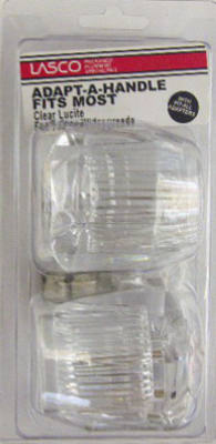 Lasco 01-4019 Apapt-A-Handle Universal Clear Acrylic Large Faucet Handle, Pair