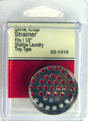 Lasco 03-1319 Laundry/Tub Strainer Cup 1-1/2", Chrome