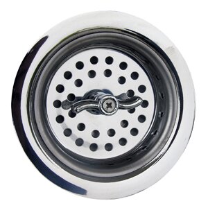 Lasco 03-1129 Kitchen Basket Sink Strainer 3-1/2", Stainless Steel
