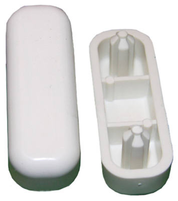 Lasco 02-3307 Oval Snap In Toilet Seat Bumper 3/14" x 1-3/16", 2-Piece