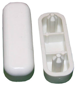 Lasco 02-3307 Oval Snap In Toilet Seat Bumper 3/14" x 1-3/16", 2-Piece
