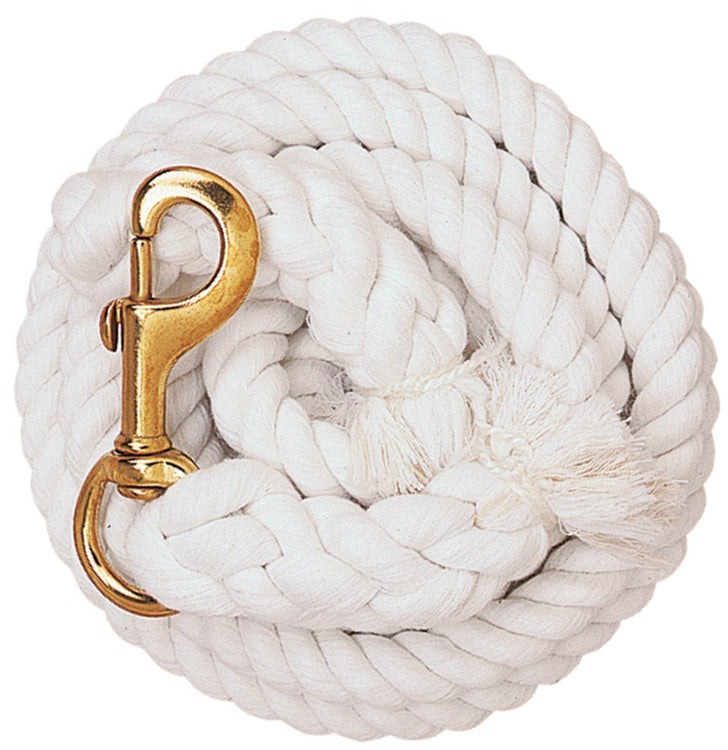 Weaver 35-1901 Soft Cotton Lead Rope, White, 5/8" x 10'