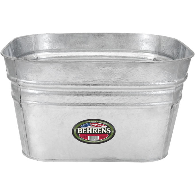 Behrens 62 Hot Dipped Steel Square Tub, 15.5 Gallon