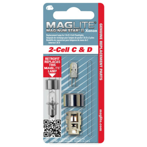 Maglite LMXA201 Magnum Star II Xenon Replacement Lamp, C & D 2-Cell Flashlight