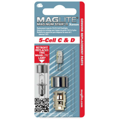 Maglite LMXA501 Magnum Star II Xenon Replacement Lamp for C & D 5-Cell Flashlight