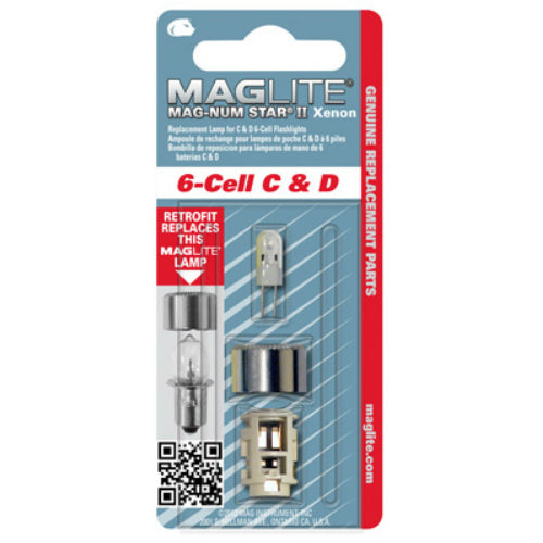 Maglite LMXA601 Magnum Star II Xenon Replacement Lamp, C & D 6-Cell Flashlight