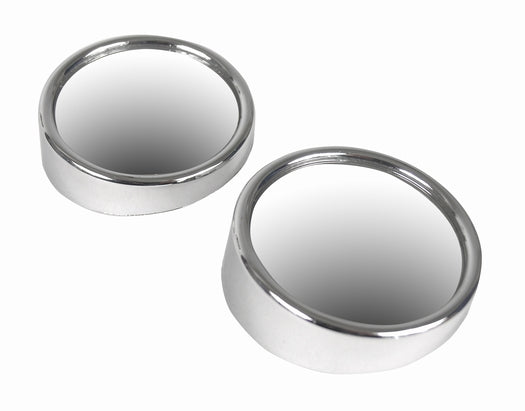 Custom Accessories 71172 Round Blind Spot Mirror, Chrome, 2", 2-Pack
