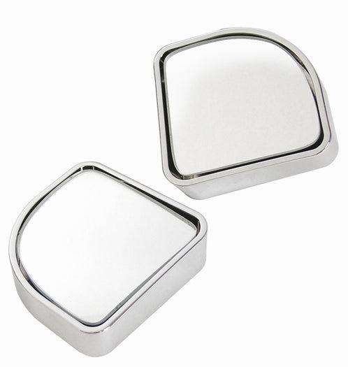 Custom Accessories 71173 Quarter Adjustable Blind Spot Mirror 2", Chrome, 2-Pack