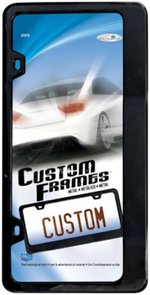 Custom Accessories 92870 Classic Style Metal License Plate Frame, Black