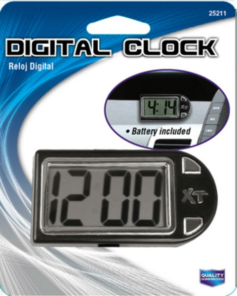Custom Accessories 25211 High Tech Style Digital Clock, Onyx