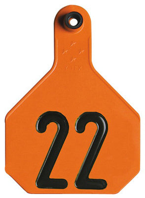 Y-Tex 7902001 All American 4 Star Numbered Tag, Large, Orange(25-Pack)
