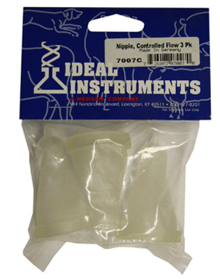 Ideal Instruments 7007 Controlled Flow Lamb Nipples, 3-Pack