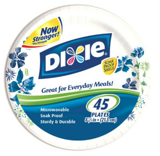 Dixie® 61045 Heavy Duty Paper Plates, 8-1/2", 45-Pack