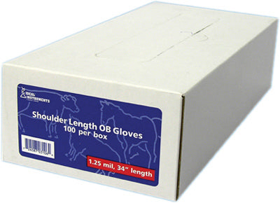 Ideal 3106 Shoulder Length Standard OB Sleeve Gloves, 39", Clear, 100-Count